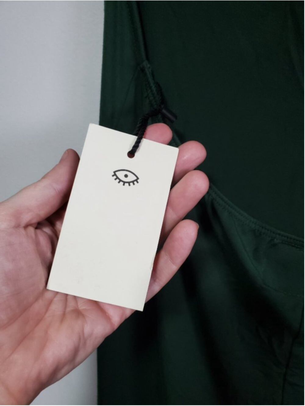 JACKSON ROWE NWT Halter Neck Wide Leg Jumpsuit Green Large Open Back Flowy Soft - Picture 9 of 14